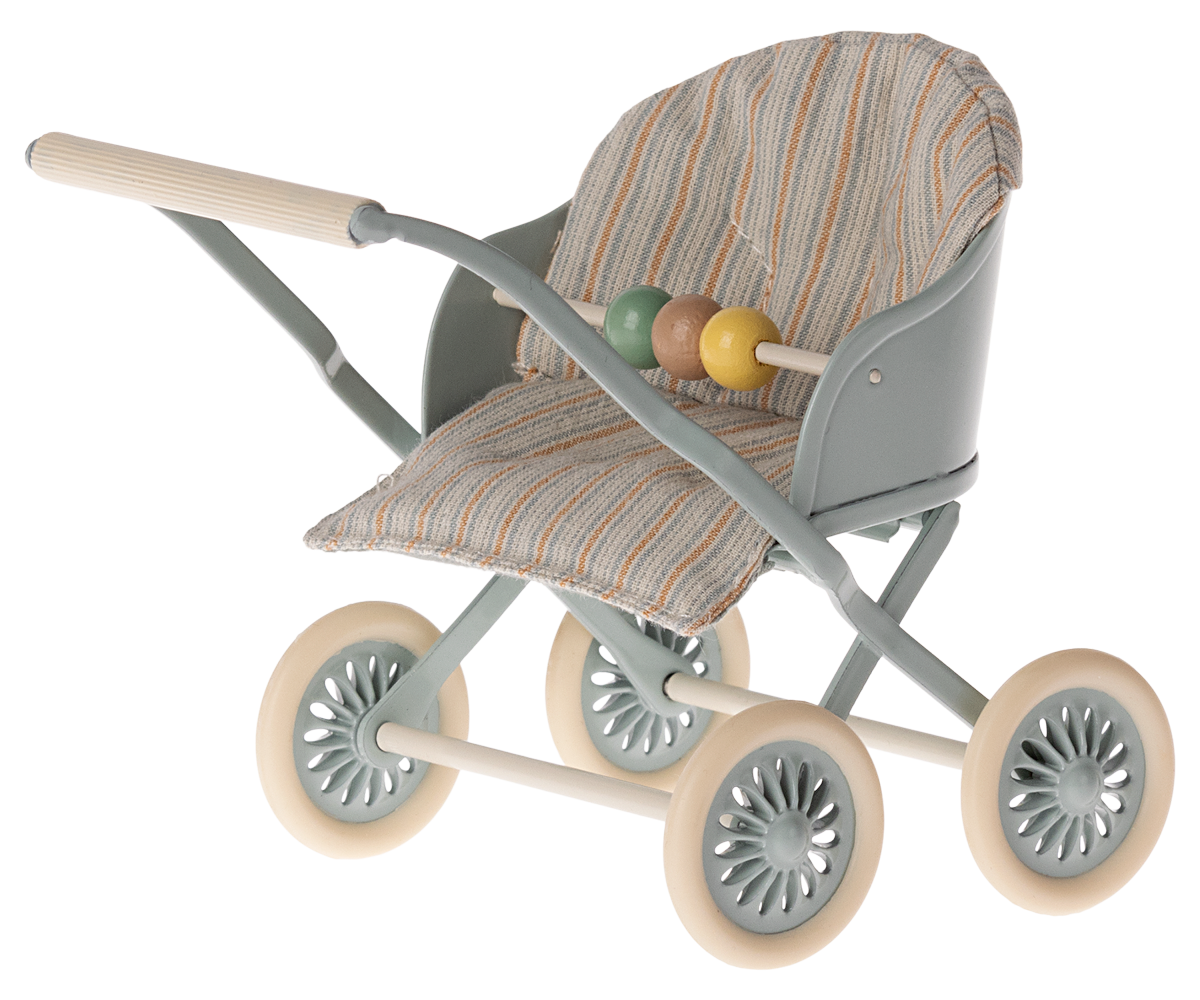 Maileg Kinderwagen, Baby - Blau
