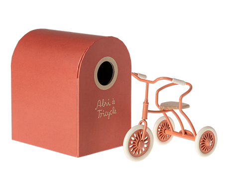 Maileg - Abri à tricycle, Maus -Koralle