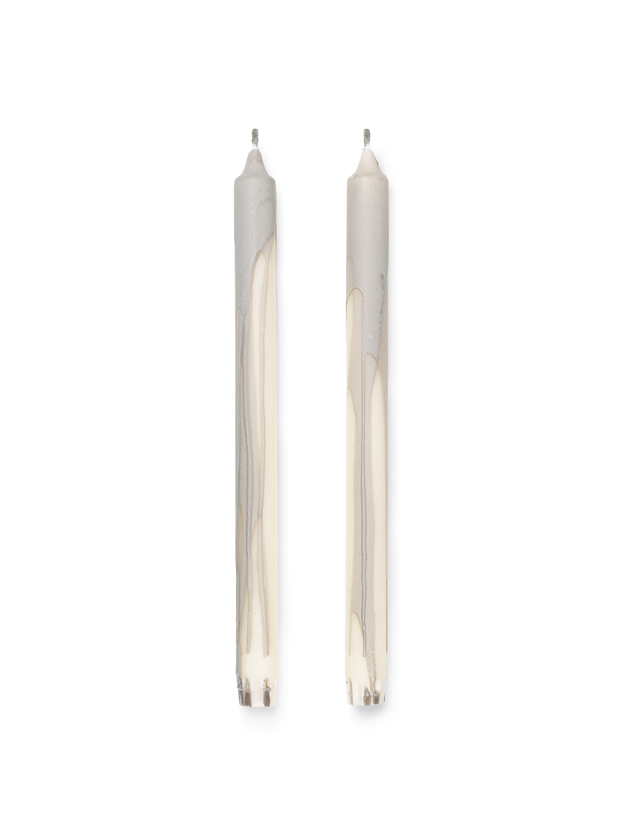 Ferm Living - Dryp Candles - Set of 2 - Warm Grey