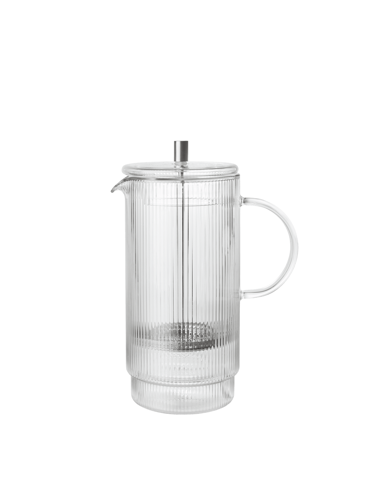 Ferm Living Ripple Thermal French Press – Kaffeebereiter aus Glas, Transparent, 1 Liter