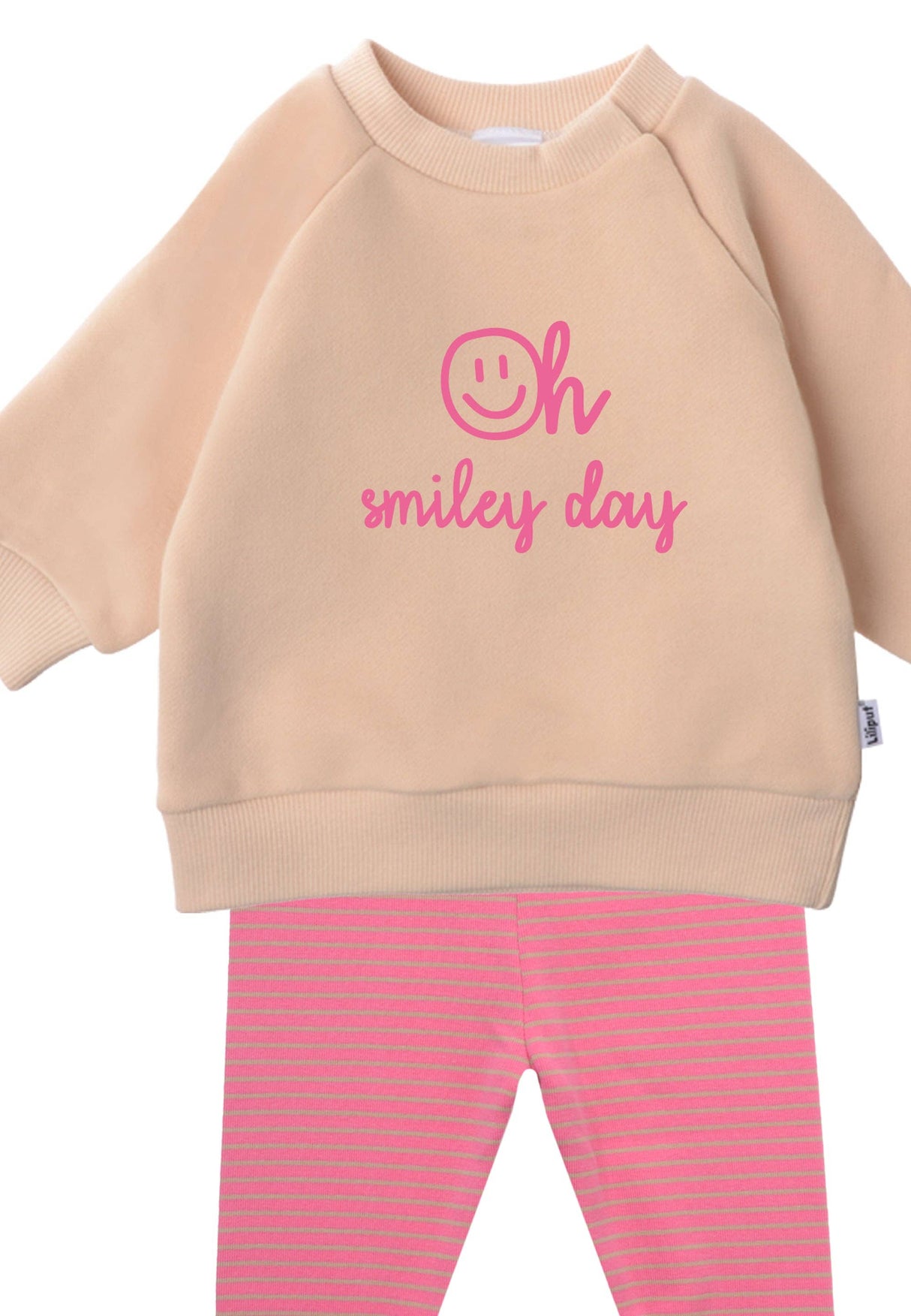 2tlg. Set mit Sweatshirt "oh smiley day" und Leggings