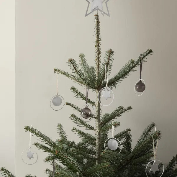 Blomus KITAI Weihnachtsbaumspitze Stern – Silber – Größe L