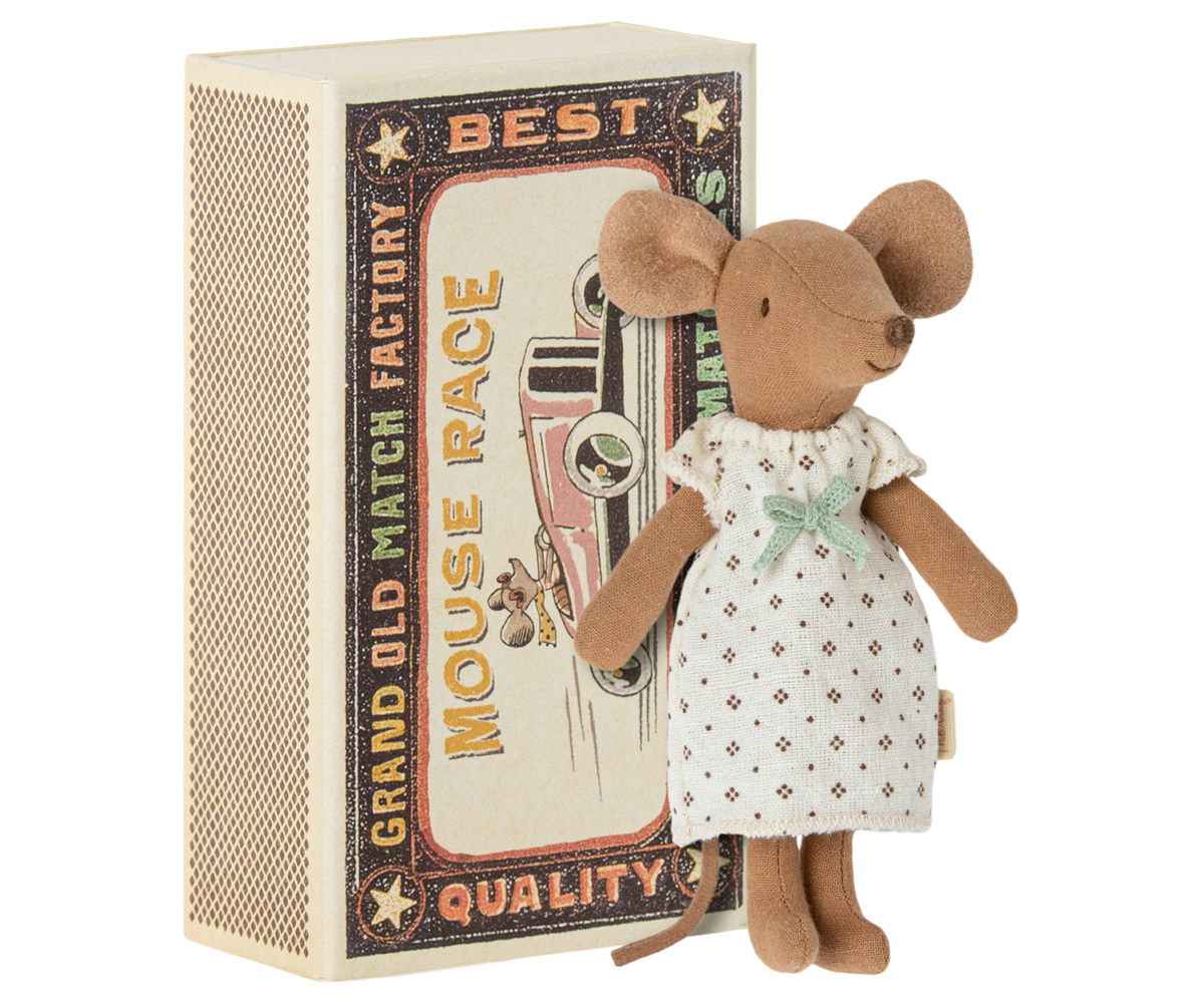 Maileg Grosse Schwester Maus in Streichholzschachtel