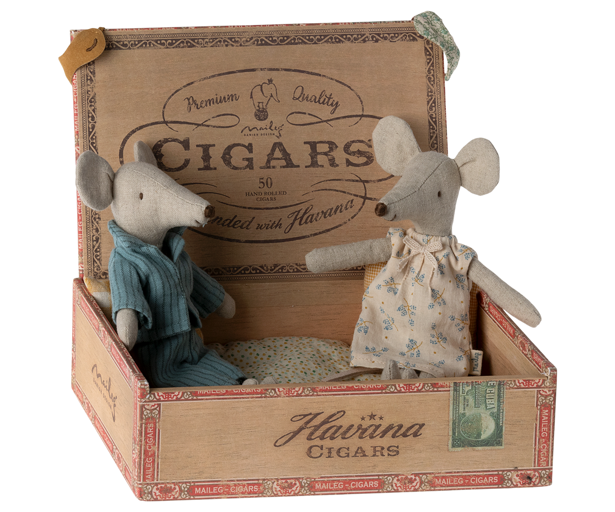 Maileg Mama und Papa Mäuse in Box