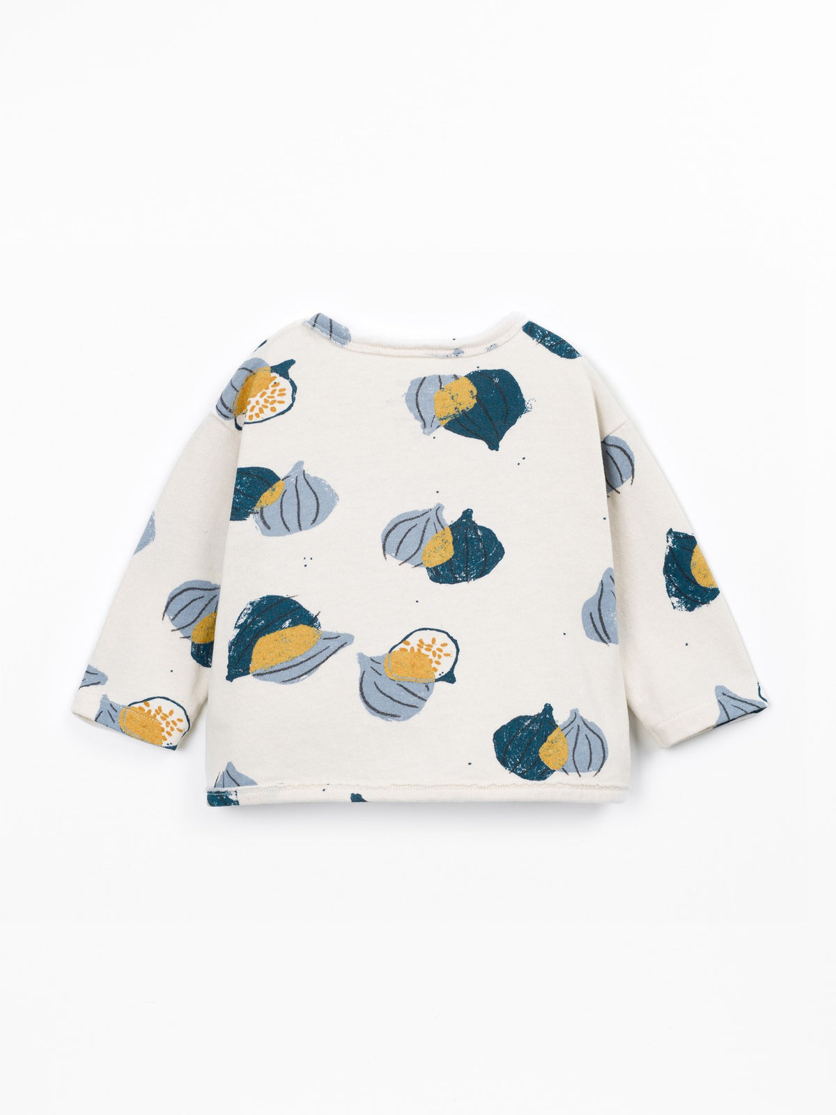 PLAY UP Jersey Langarmshirt mit Feigen-Print – Beige