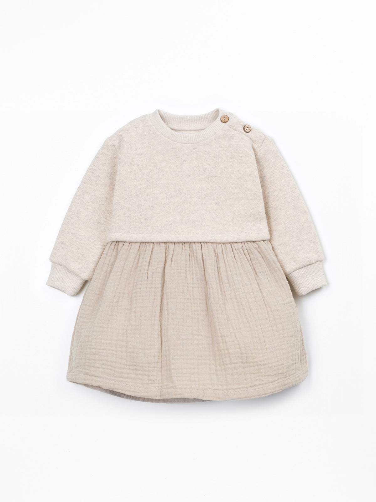 PLAY UP Kleid mit Schulteröffnung – Beige