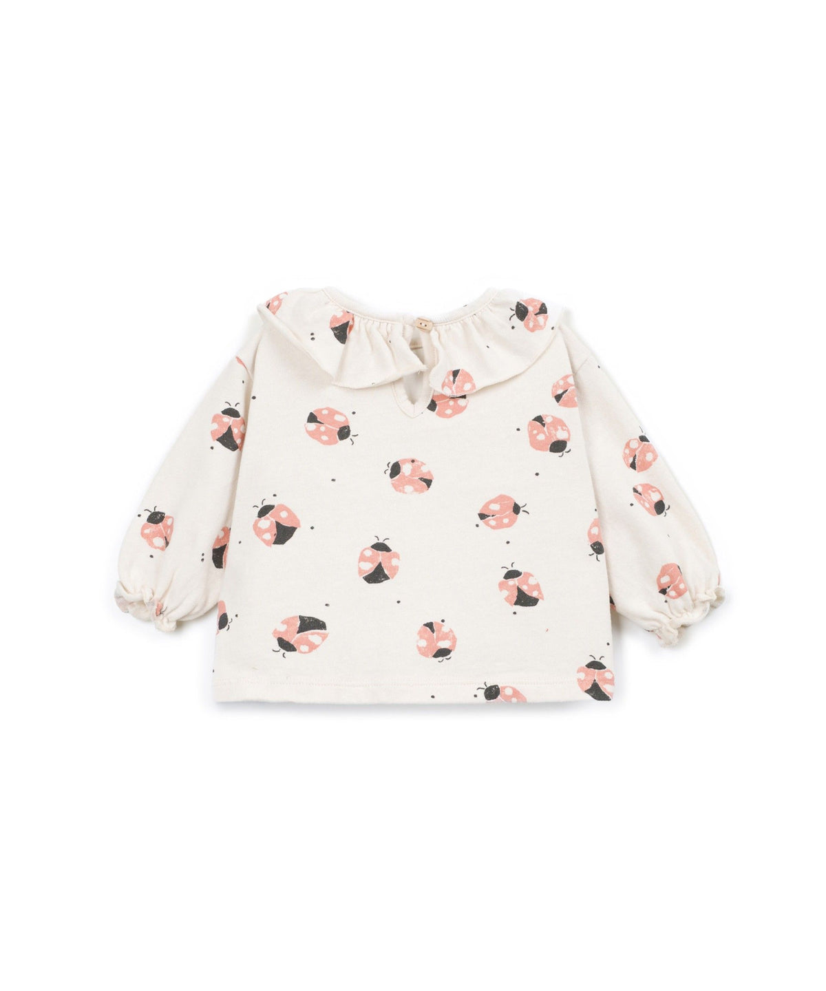 PLAY UP Langarmshirt mit Marienkäfer-Print – Beige