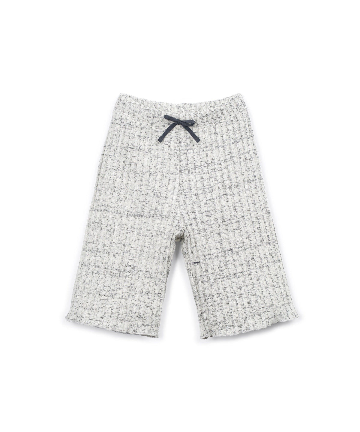 PLAY UP Rippstrickhose mit dekorativer Schleife – Heather Gray