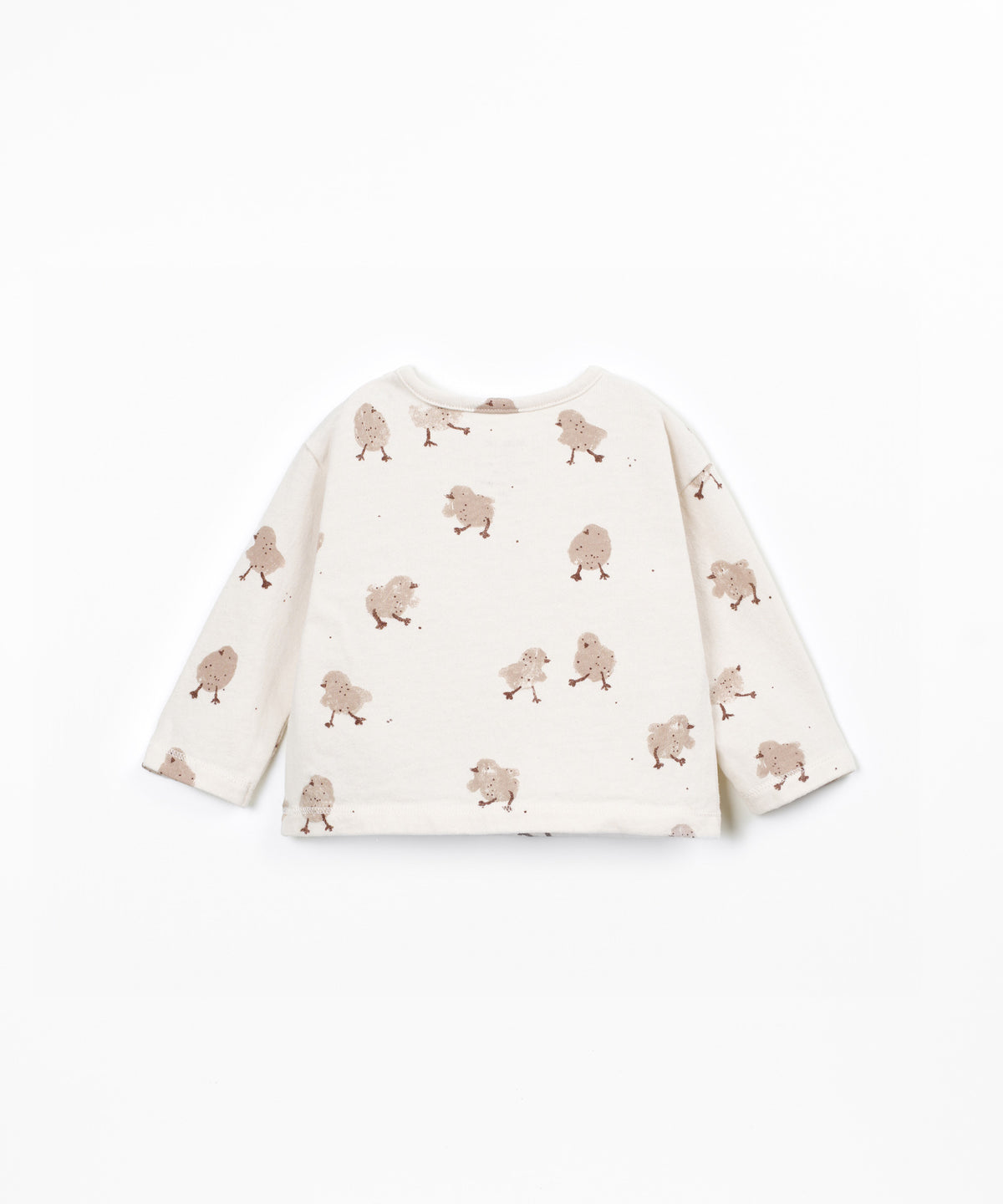 PLAY UP Strickpullover mit Küken-Print – Dark Beige