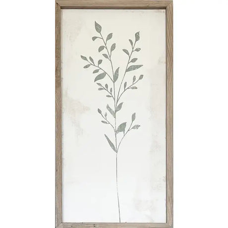 Blumen auf Leinen mit Holzrahmen