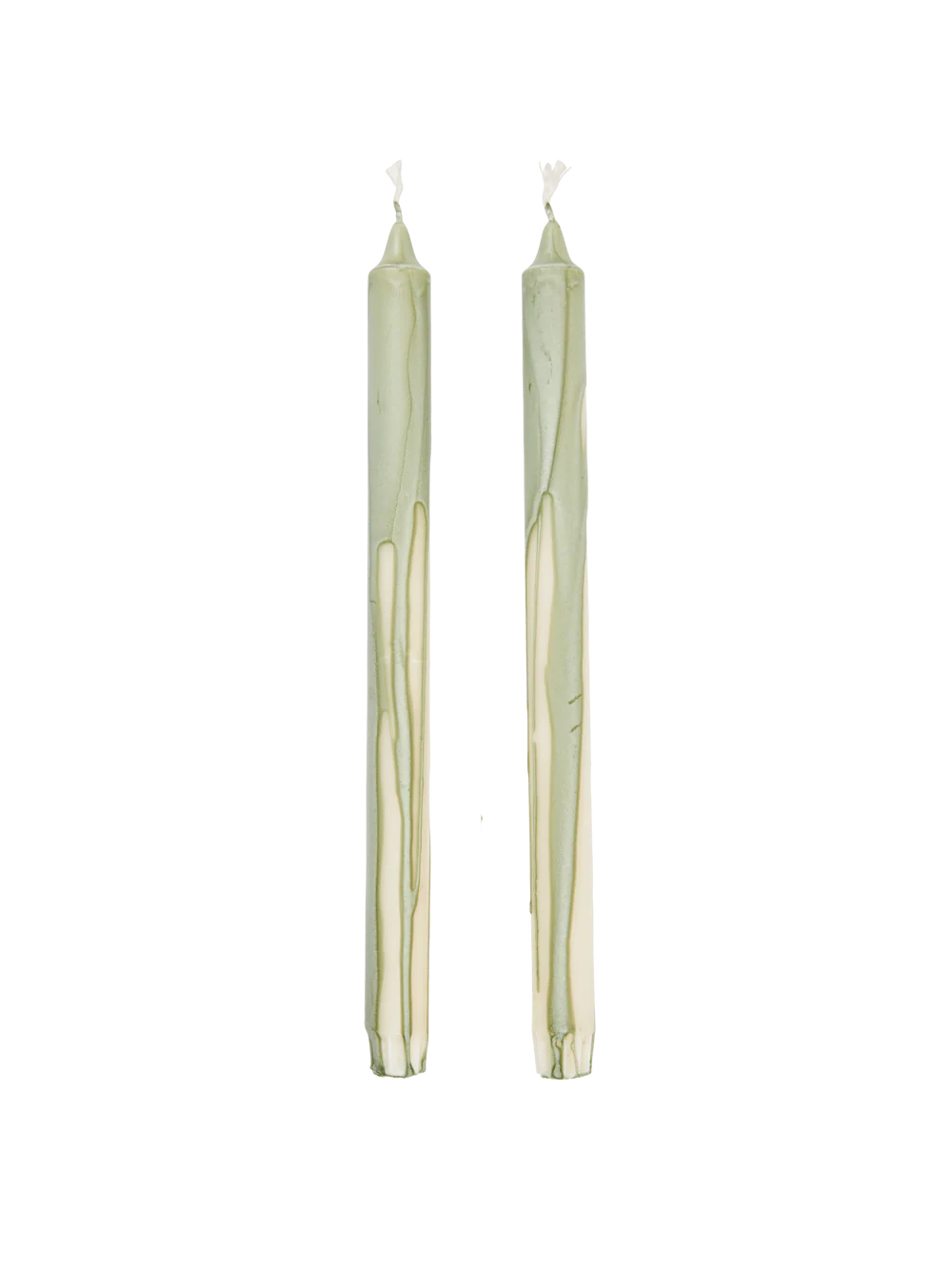 Ferm Living - Dryp Candles - Set of 2 - Tea Green