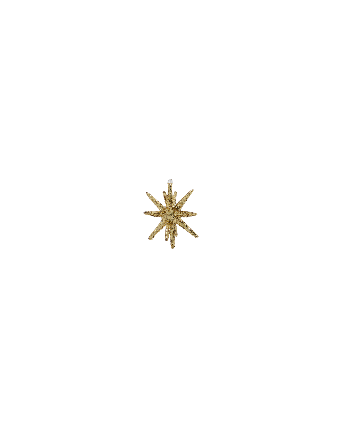 House Doctor - Weihnachtsschmuck, HDSpike, Braun mit Glitzer 7.5cm