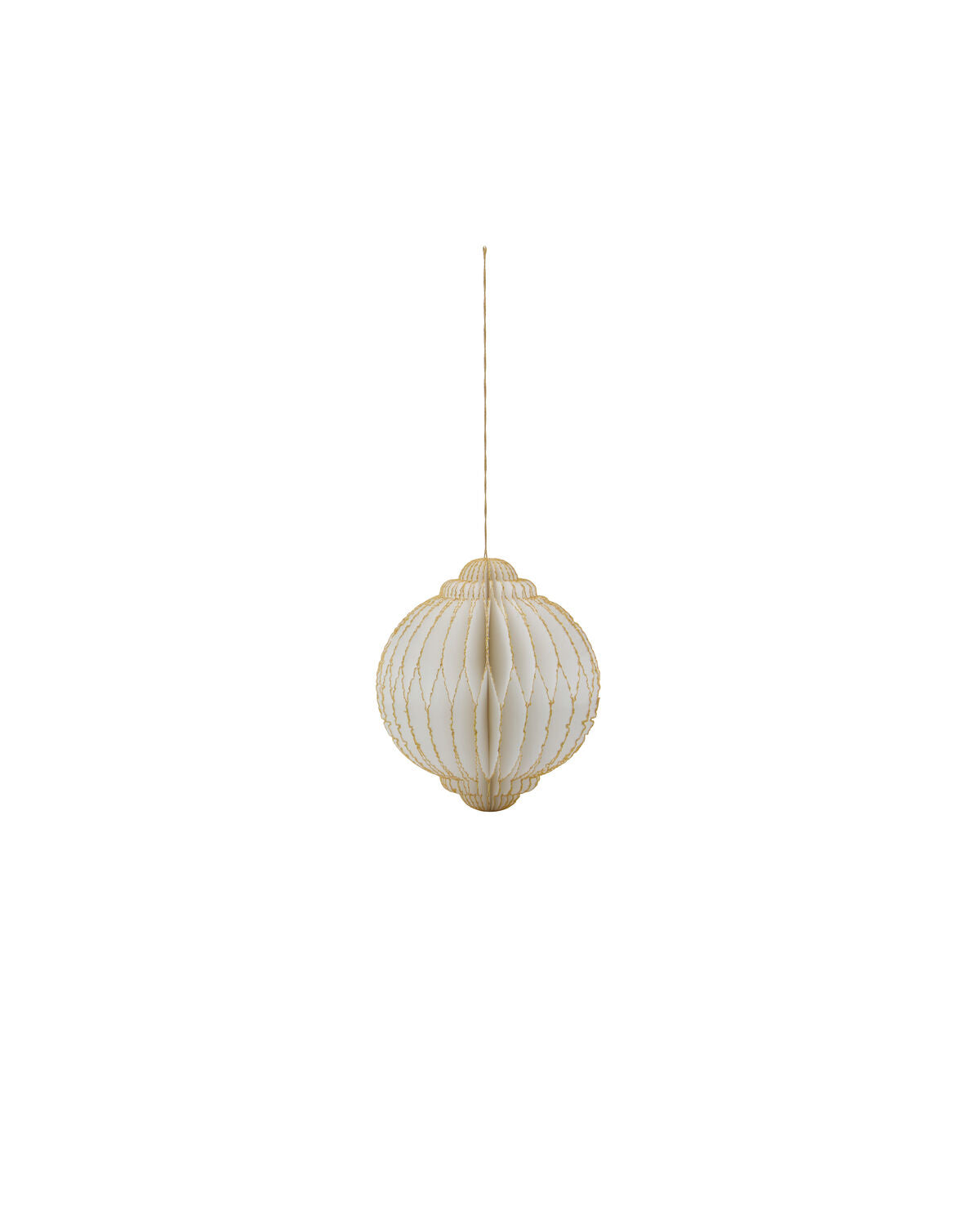 House Doctor HDAlsta Weihnachtsschmuck – Off-White/Gold, 4er-Set