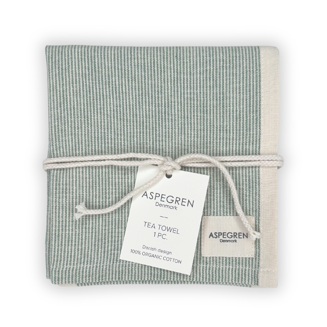 Aspegren Geschirrtuch Pinstripes – Spinach