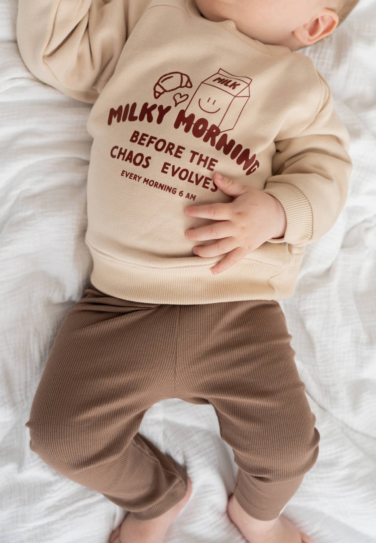 Milky Morning Sweatshirt beige Mini and Me Edition