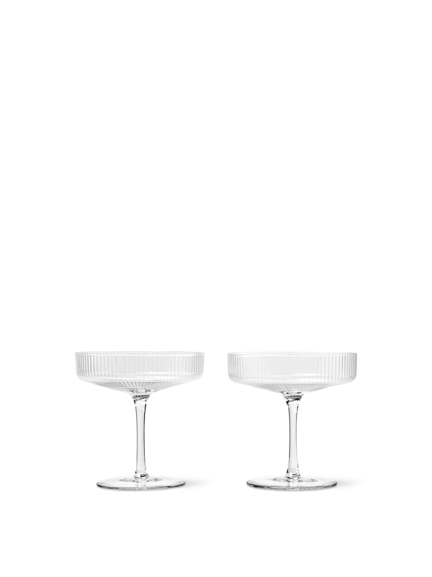 Ferm Living - Ripple Champagne Saucers - Set of 2