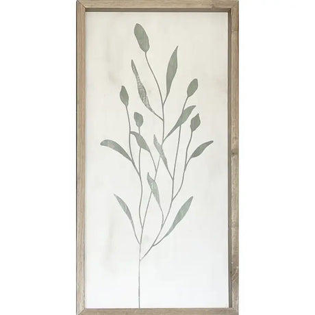 Blumen auf Leinen mit Holzrahmen
