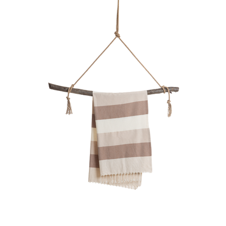 PALERMO Beach Hamamtuch mit Geschenkkarton/ Beige-Braun