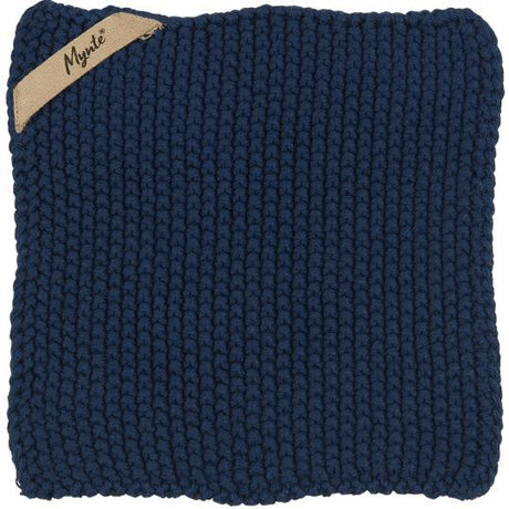 Topflappen Mynte gestrickt, verschiedene Farben
