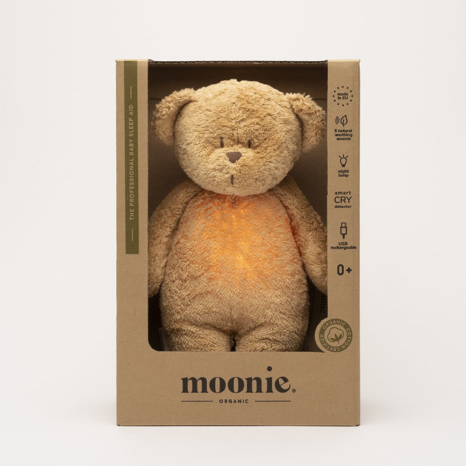 MOONIE 2.0 Organic – Cappuccino Einschlafbär