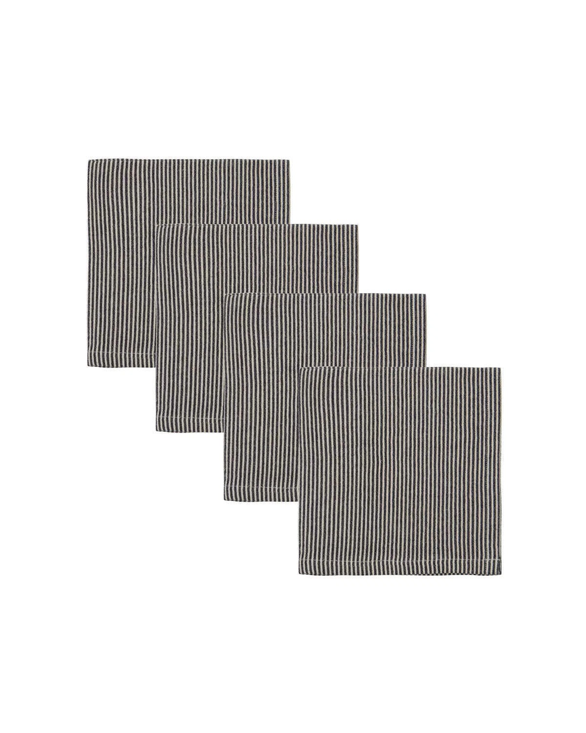 House Doctor - Stoff Servietten Sand & Black