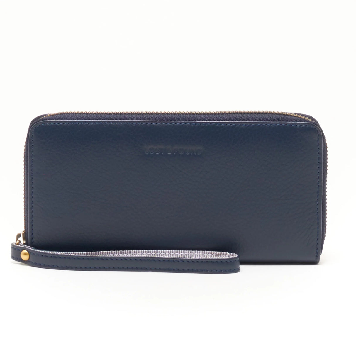 Grosses Reissverschluss Portemonnaie Navy