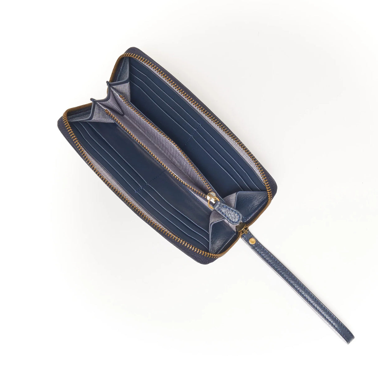 Grosses Reissverschluss Portemonnaie Navy