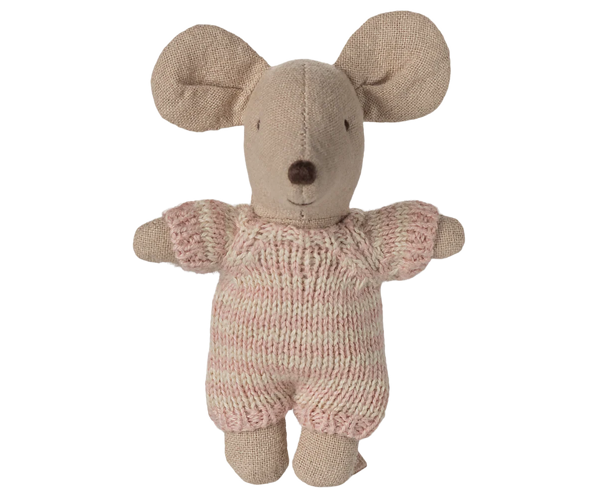 Maileg - Babymaus in Tragetasche - Rose