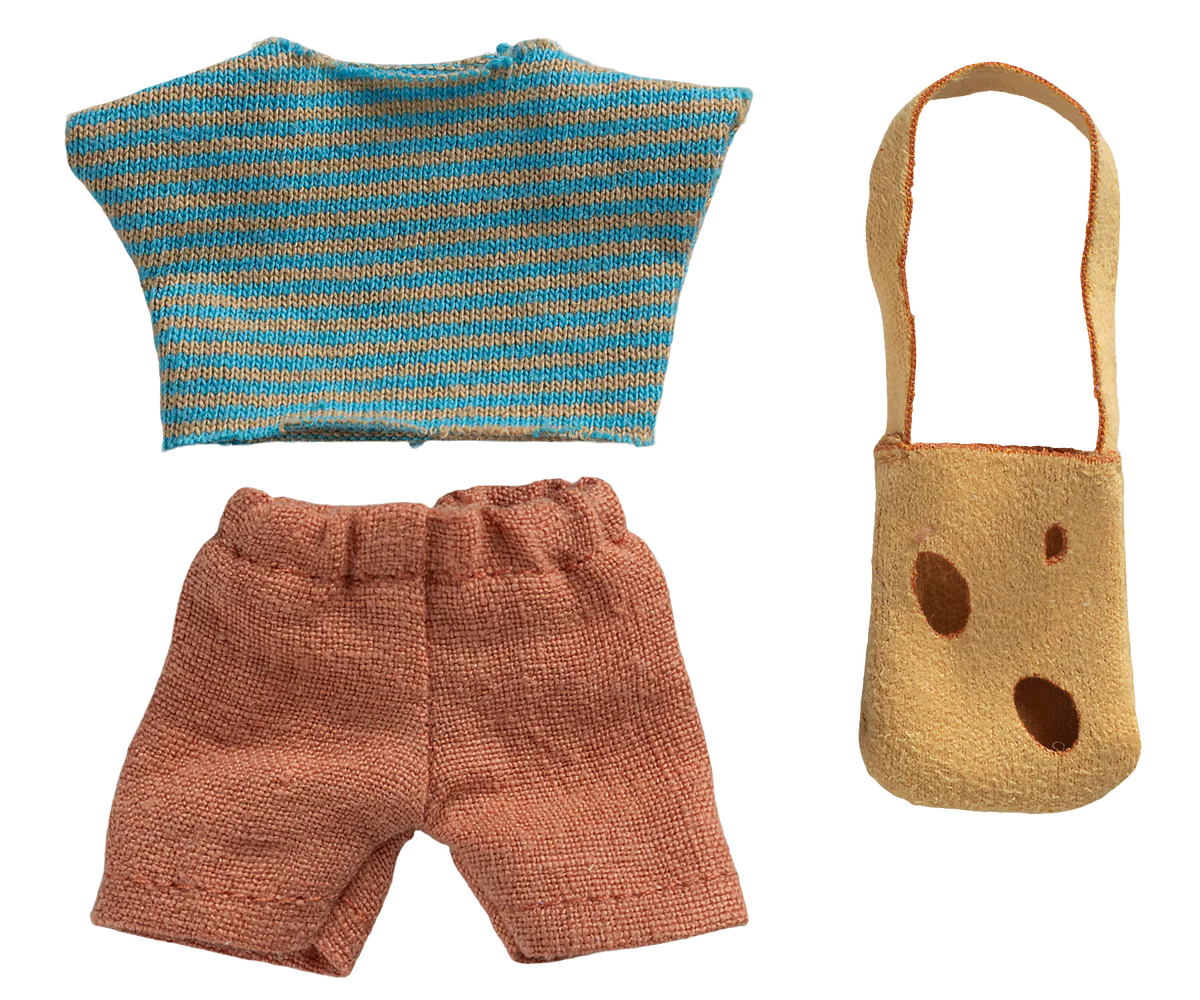 Maileg Kleidung und Tasche für Kleiner Bruder Maus