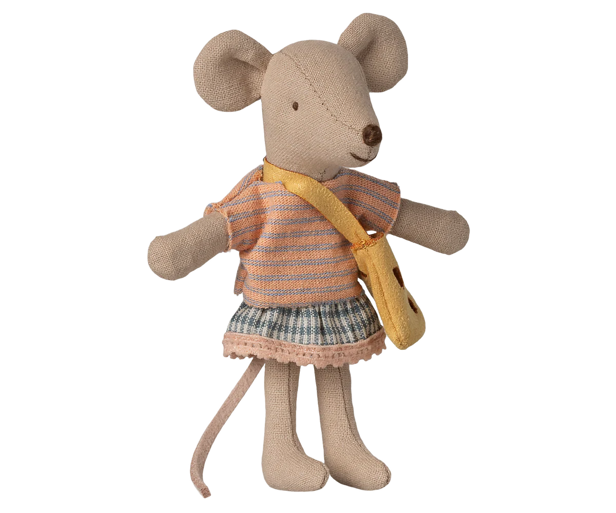 Maileg Kleine Schwester Maus mit Tasche