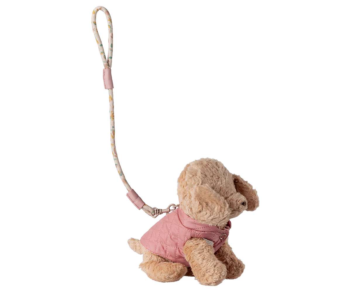 Maileg - Haustierhalsband und Leine, Rosa
