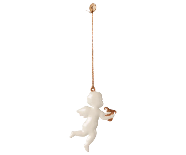 Maileg Metallornament Engel mit Harfe – Weihnachtsanhänger