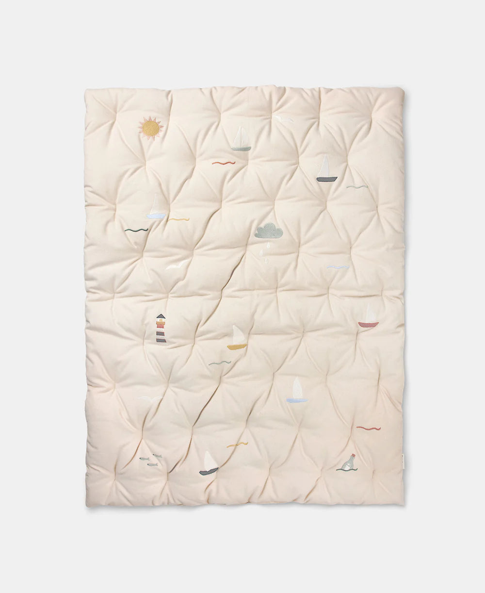 Embroidered play mattress Songbirds