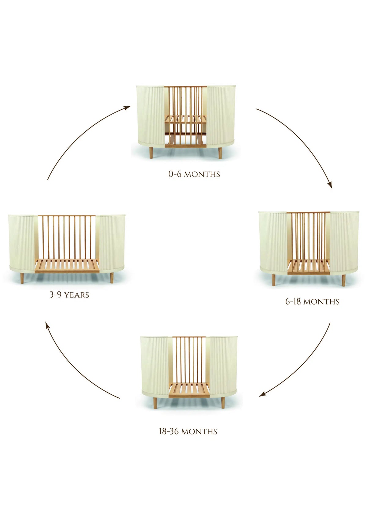 Wood Lounger Bed White 120 cm
