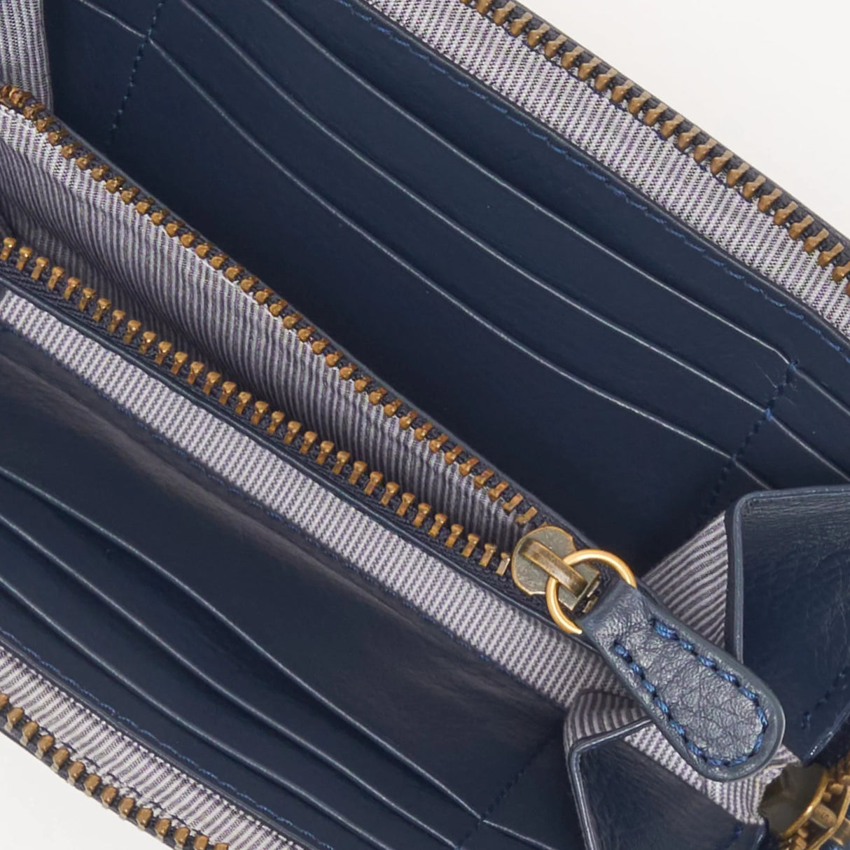 Mittleres Reissverschluss Portemonnaie Navy