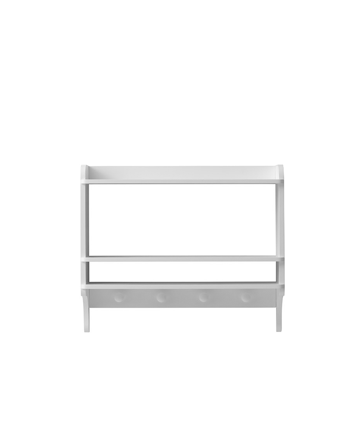 Bookshelf with hooks