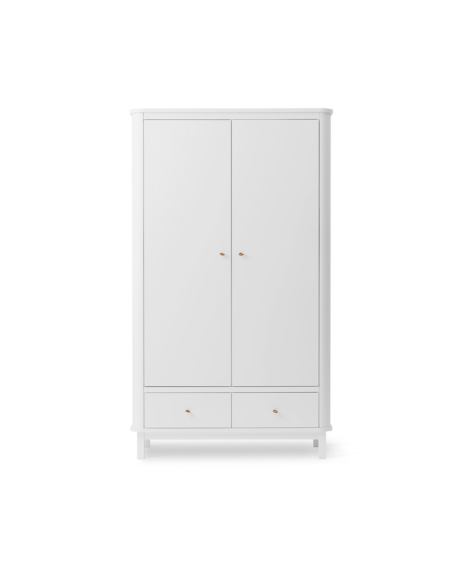 Wood Kleiderschrank 2türig, weiss
