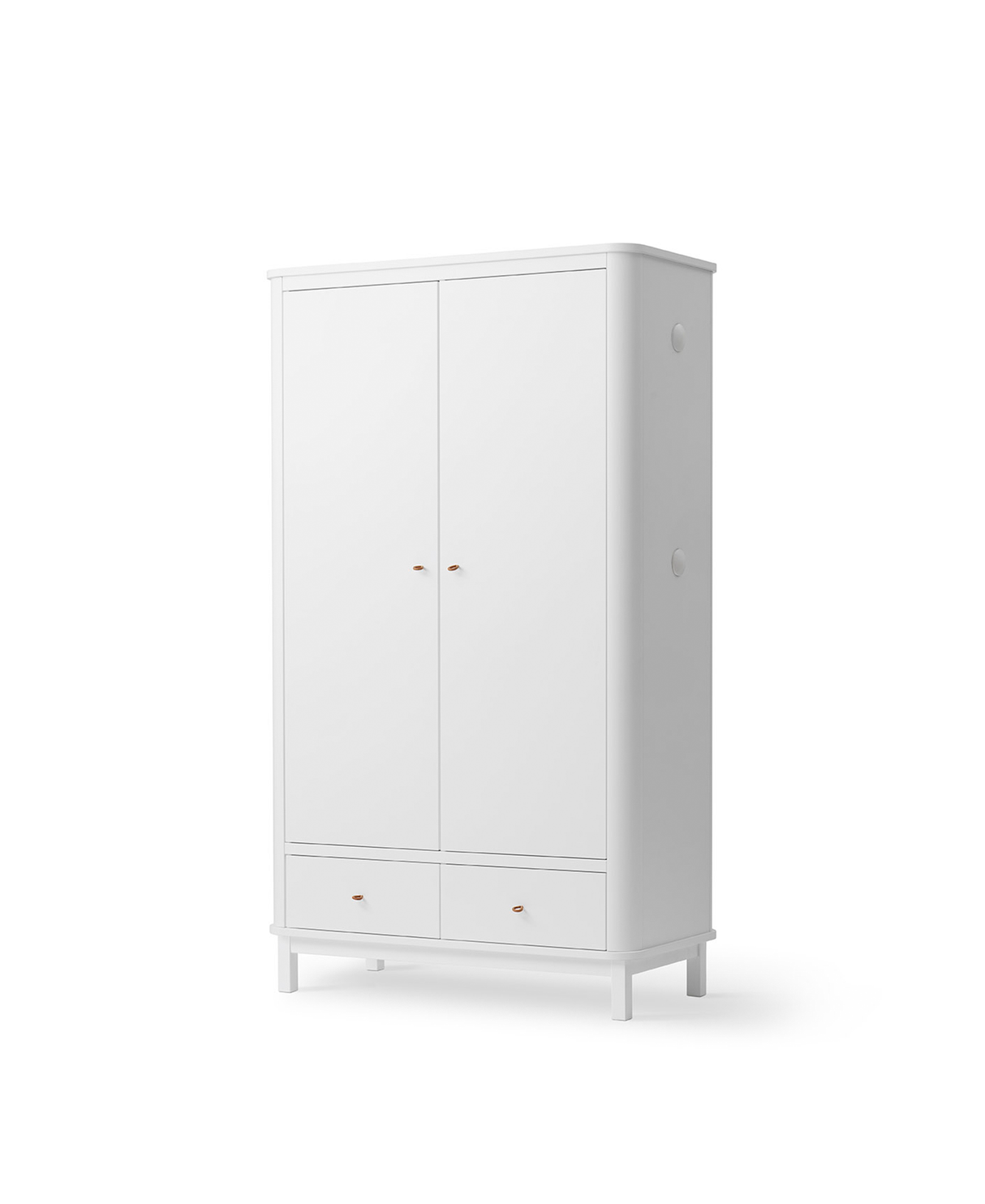 Wood Kleiderschrank 2türig, weiss