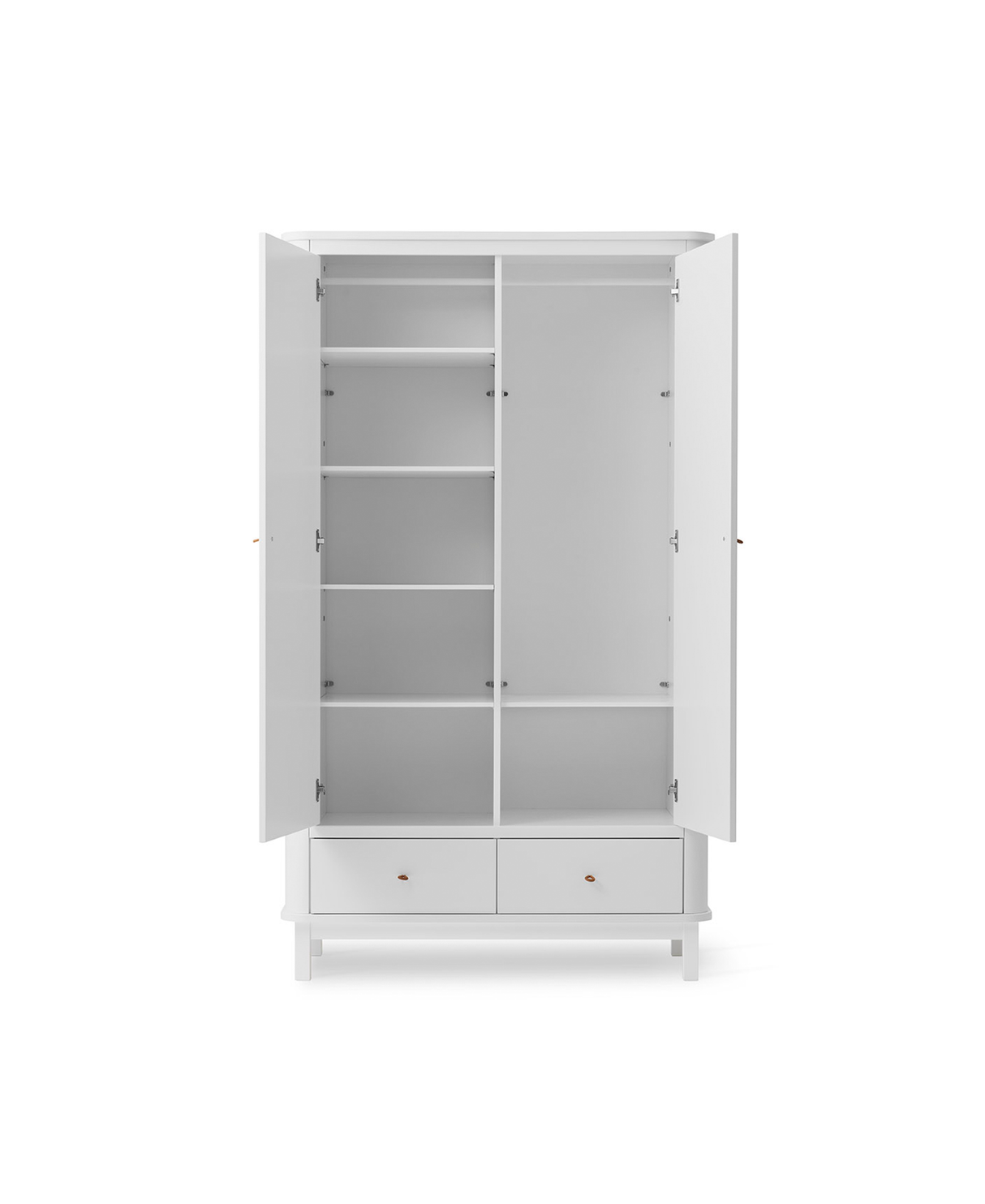 Wood Kleiderschrank 2türig, weiss