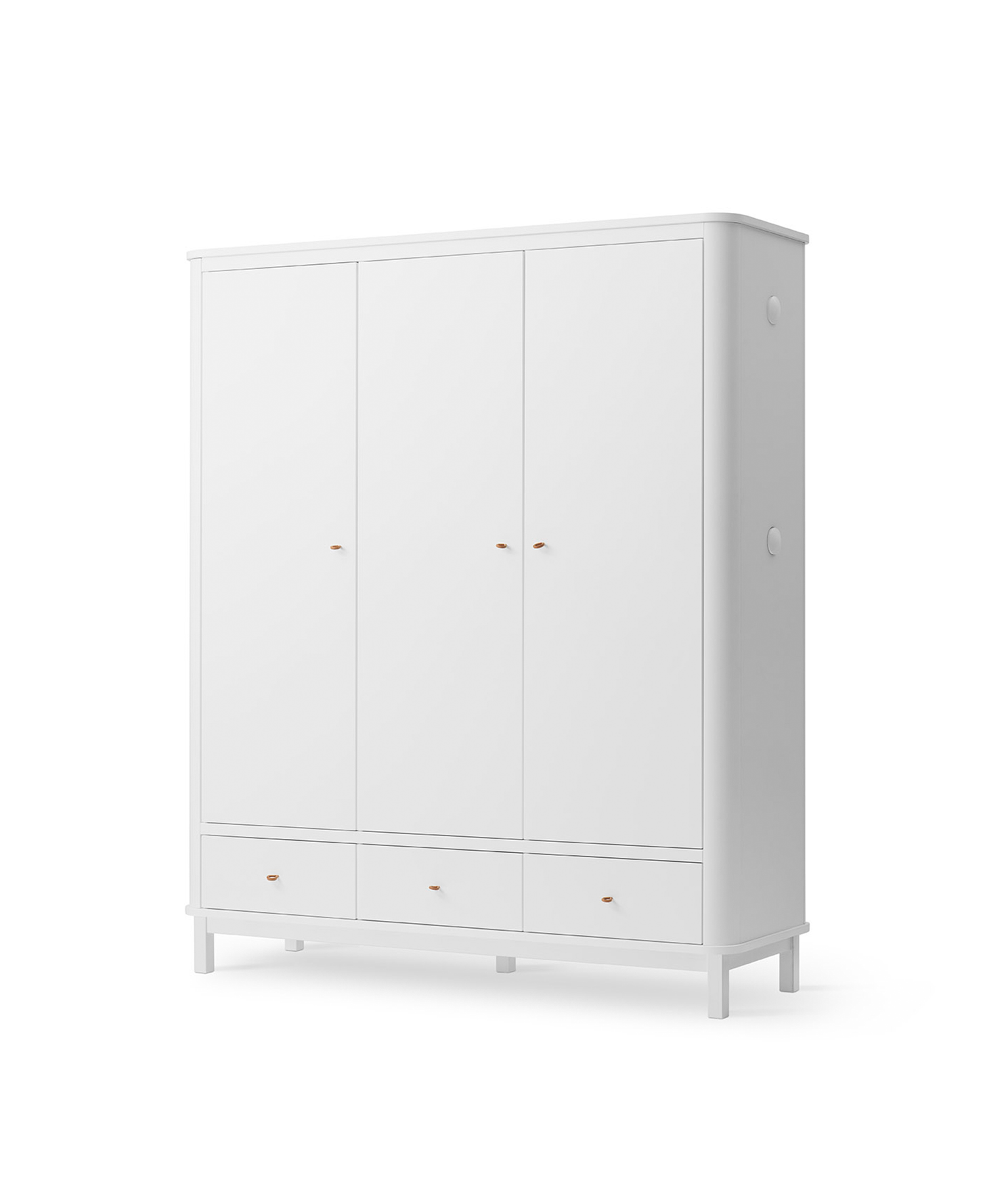 Wardrobe, 3 doors, white, Wood Collection