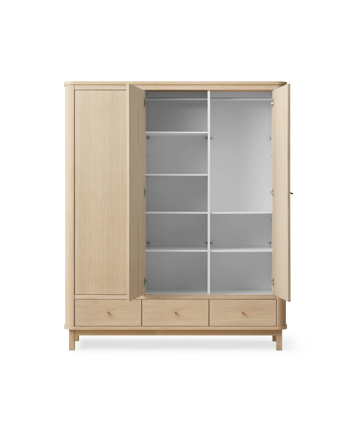 Wardrobe, 3 doors, white, Wood Collection