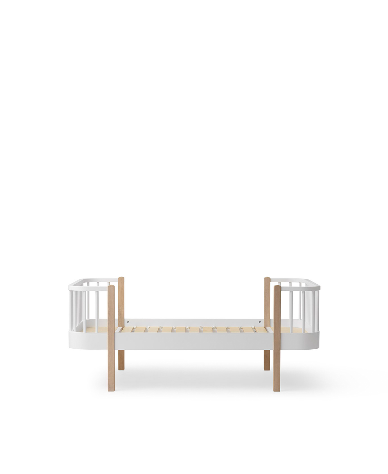 Wood Junior and Children's Bed White / Oak