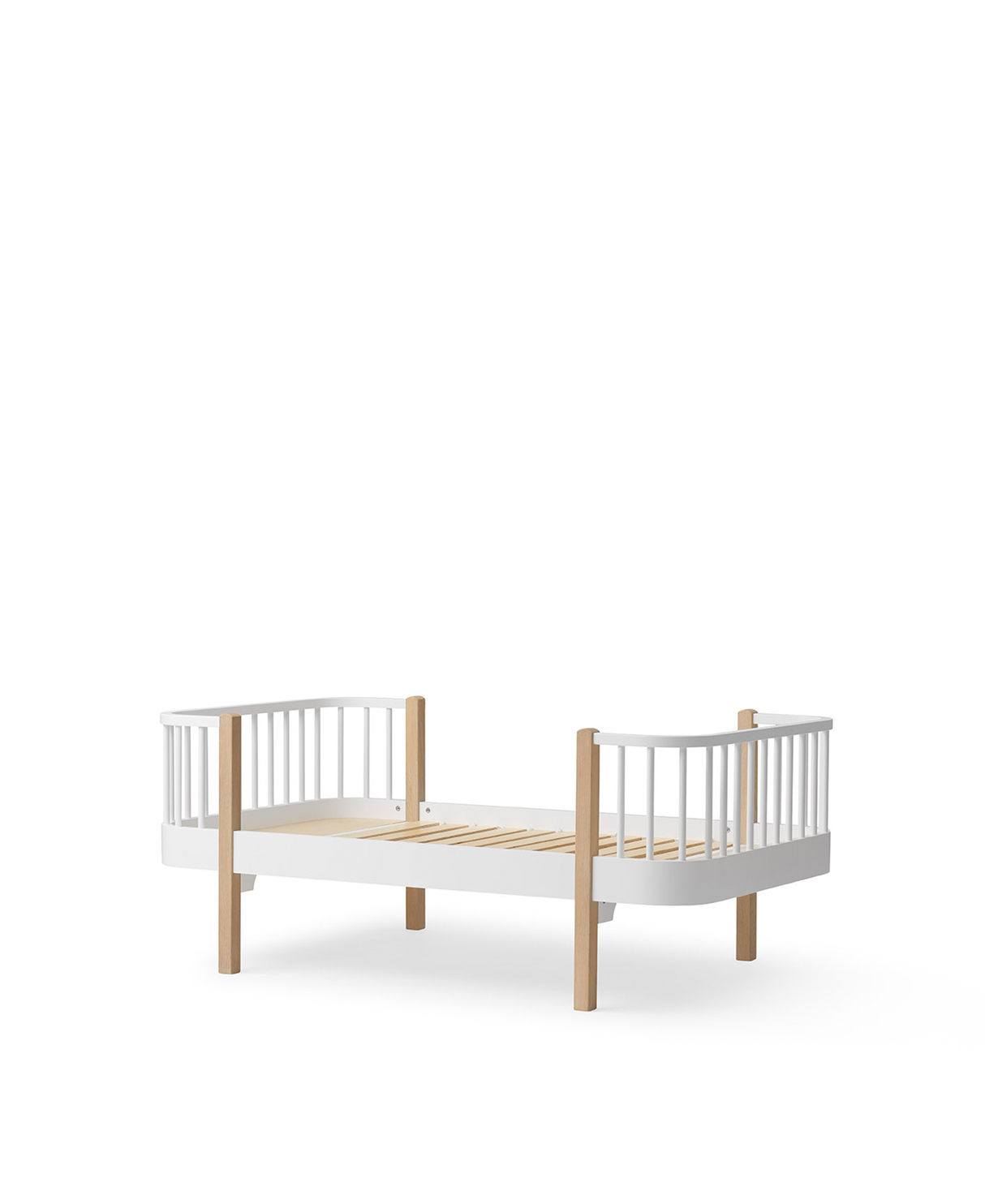 Wood Junior and Children's Bed White / Oak