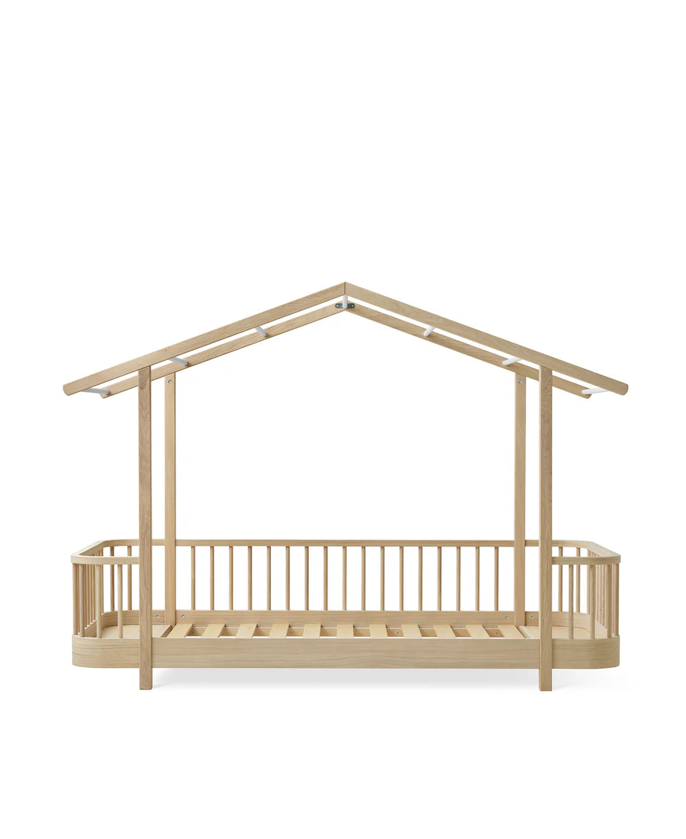 Wood Lounger Bed White 120 cm