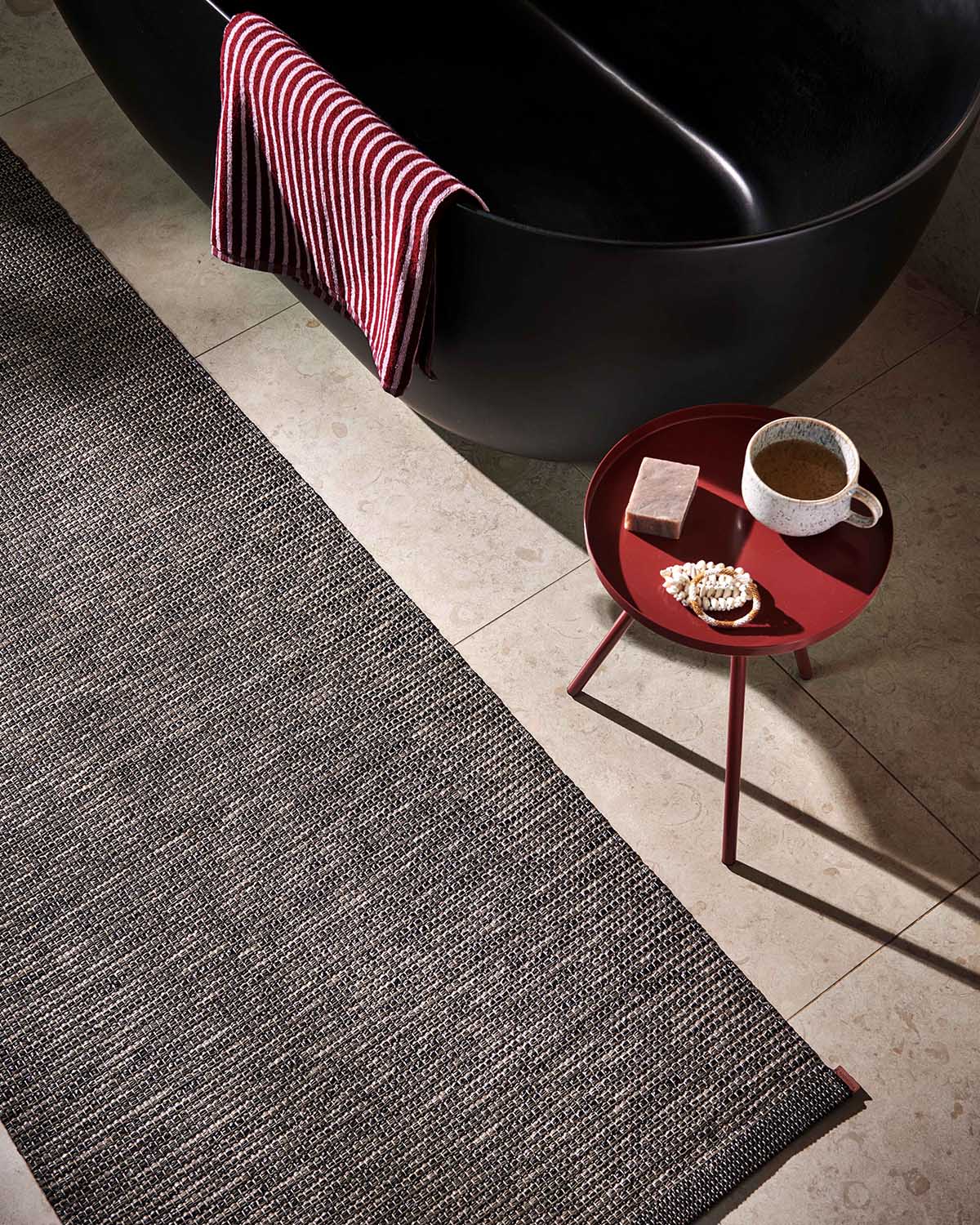 Pappelina SAM Teppichläufer – Black 70 × 150 cm