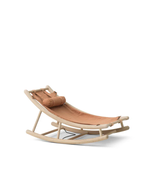 Wood Toddler Rocker Oak / Grey