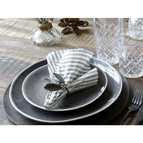 Servietten mit Streifen - Olive