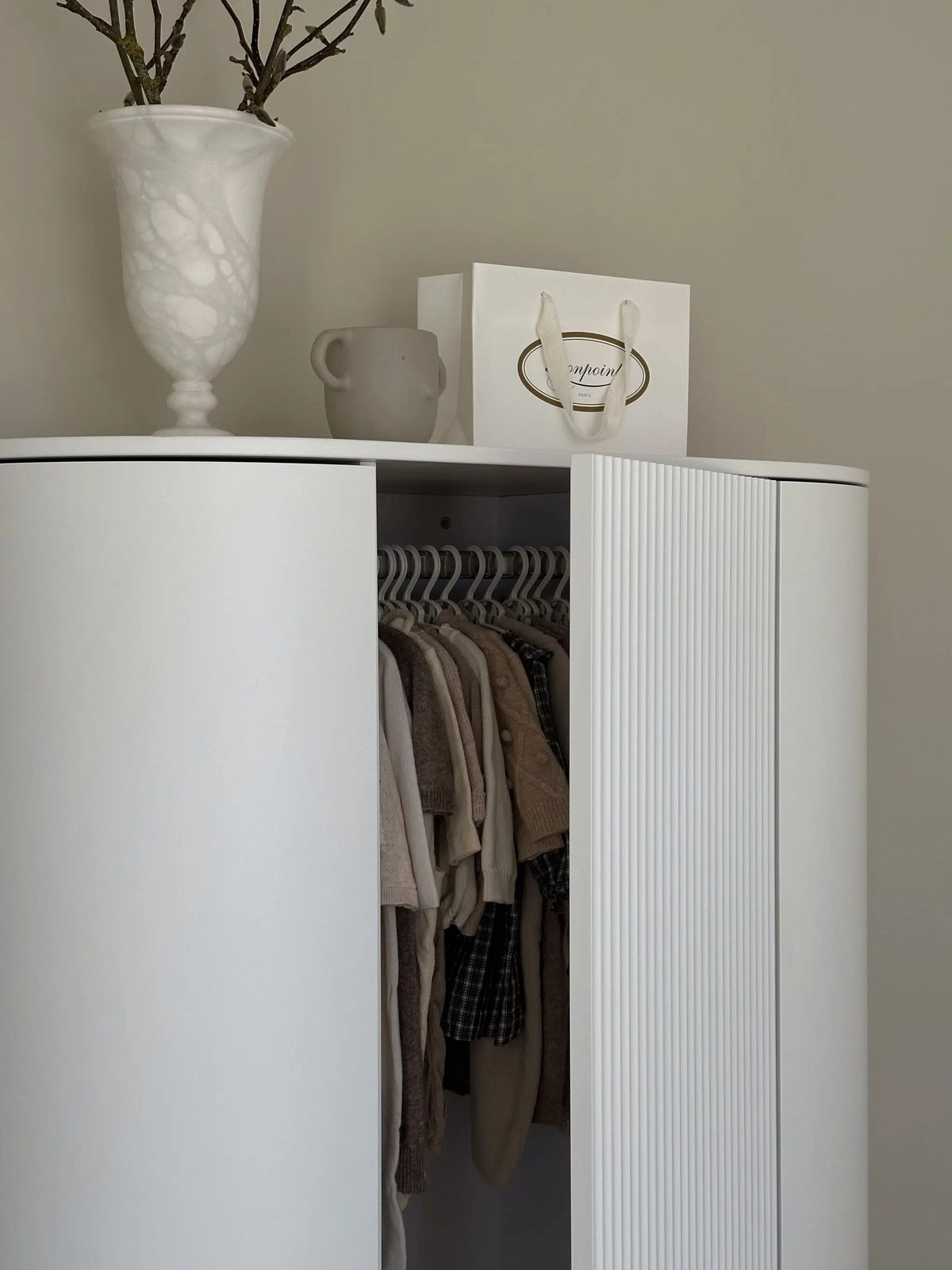Wardrobe, 3 doors, white, Wood Collection