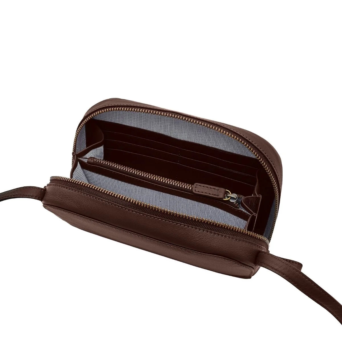 Lost & Found Umhängeportemonnaie Rund – Cacao