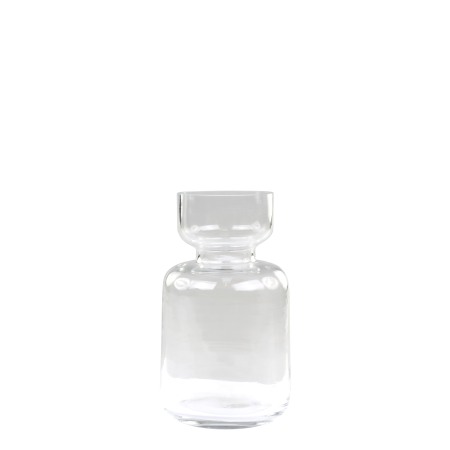 Vase Glasklar - H: 17.5cm